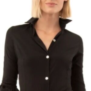 Gretchen Scott Designs Black Blouse